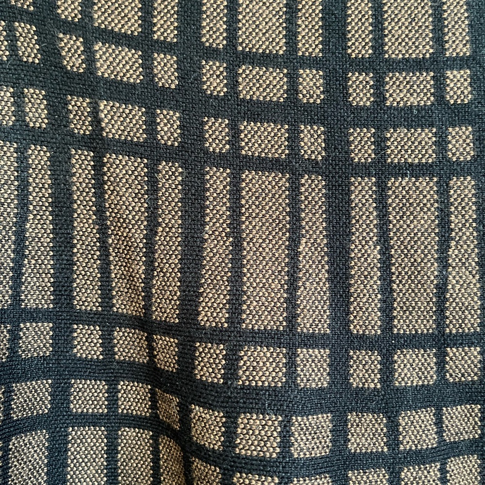 Max Studio Checkered Skater Skirt in Brown and Black - Picture 3 of 8